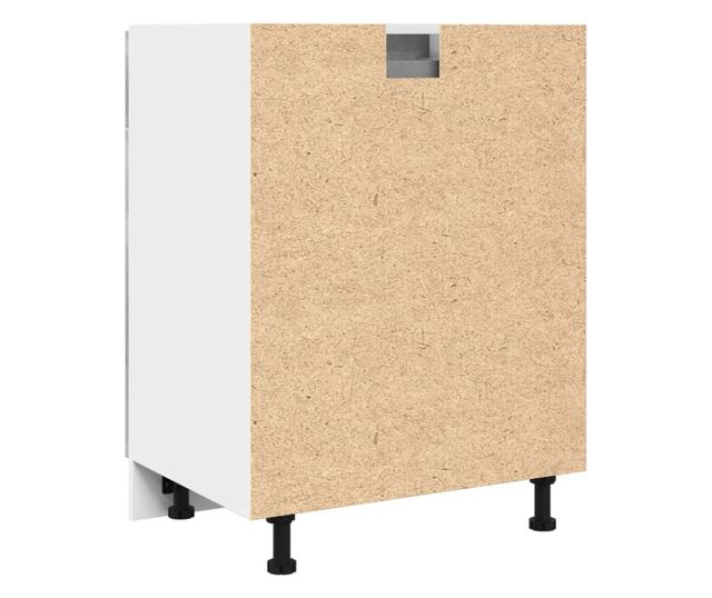 betonszürke szerelt fa fiókos alsószekrény 60 x 46 x 81,5 cm