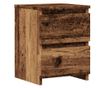 2 db antik fa színű szerelt fa éjjeliszekrény 30 x 30 x 40 cm