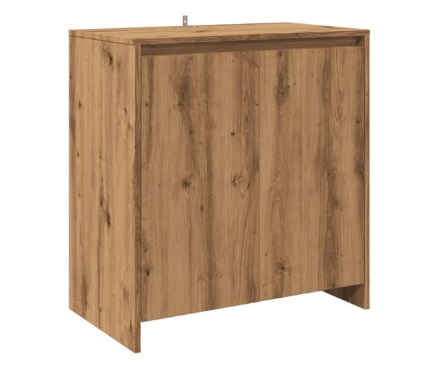 kézműves tölgy színű szerelt fa tálalószekrény 70x41x75 cm