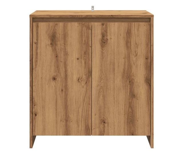 kézműves tölgy színű szerelt fa tálalószekrény 70x41x75 cm