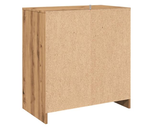 kézműves tölgy színű szerelt fa tálalószekrény 70x41x75 cm