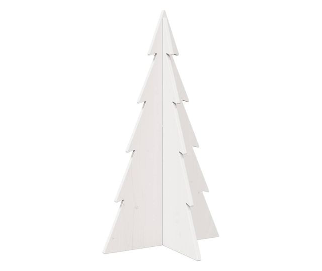 fehér tömör fenyőfa karácsonyfa-dekoráció 80 cm