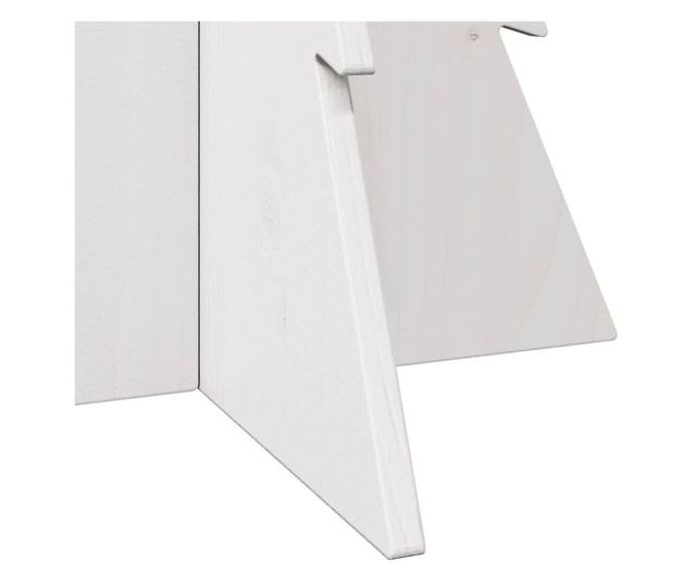 fehér tömör fenyőfa karácsonyfa-dekoráció 80 cm