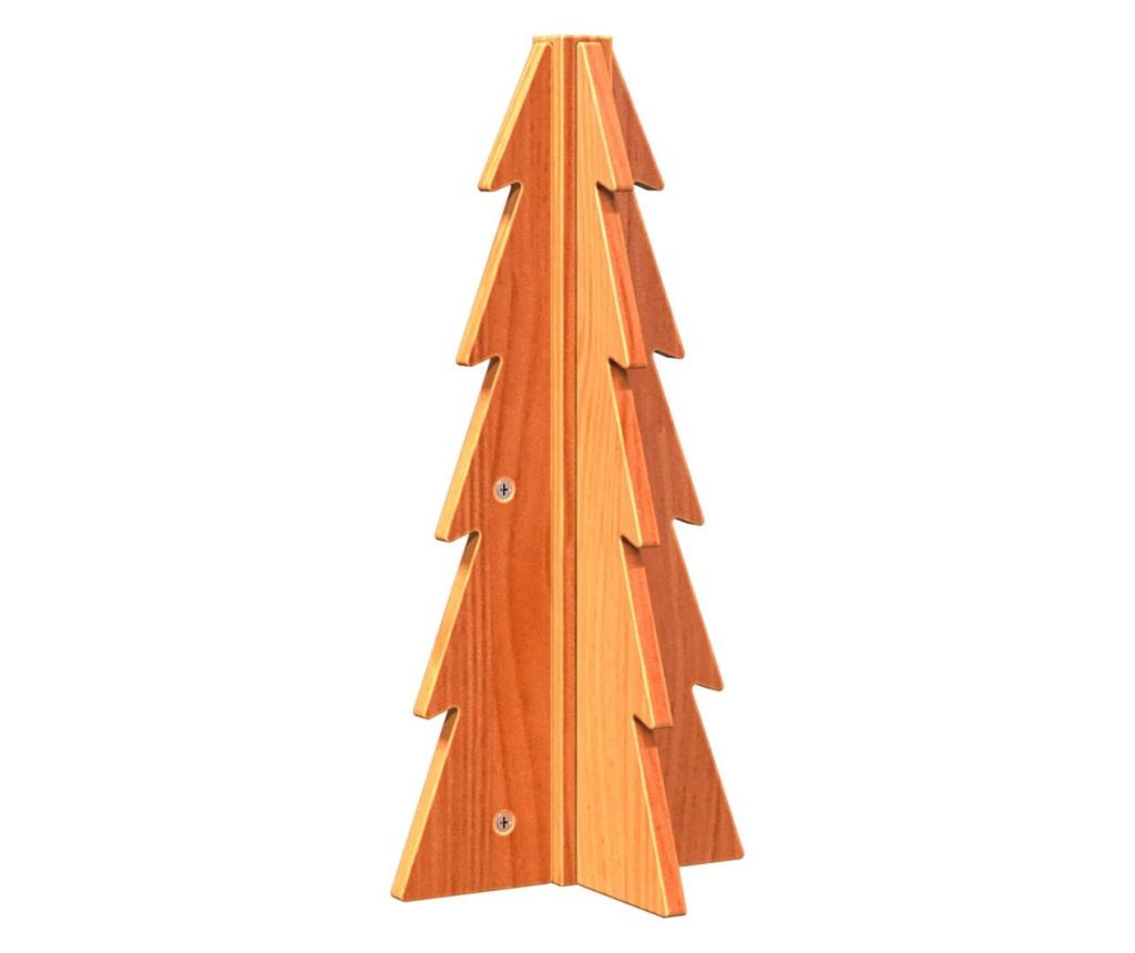 viaszbarna tömör fenyőfa karácsonyfa-dekoráció 49 cm - 2