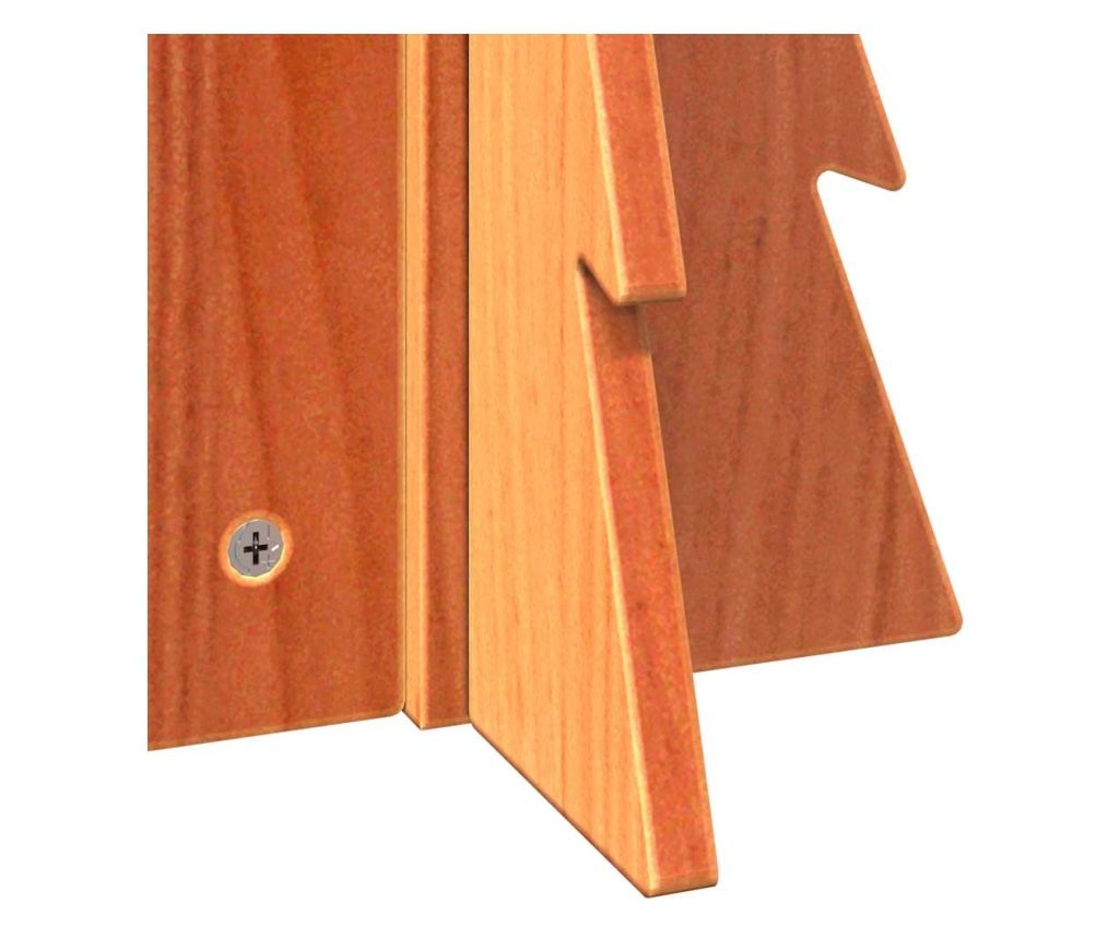 viaszbarna tömör fenyőfa karácsonyfa-dekoráció 49 cm - 6