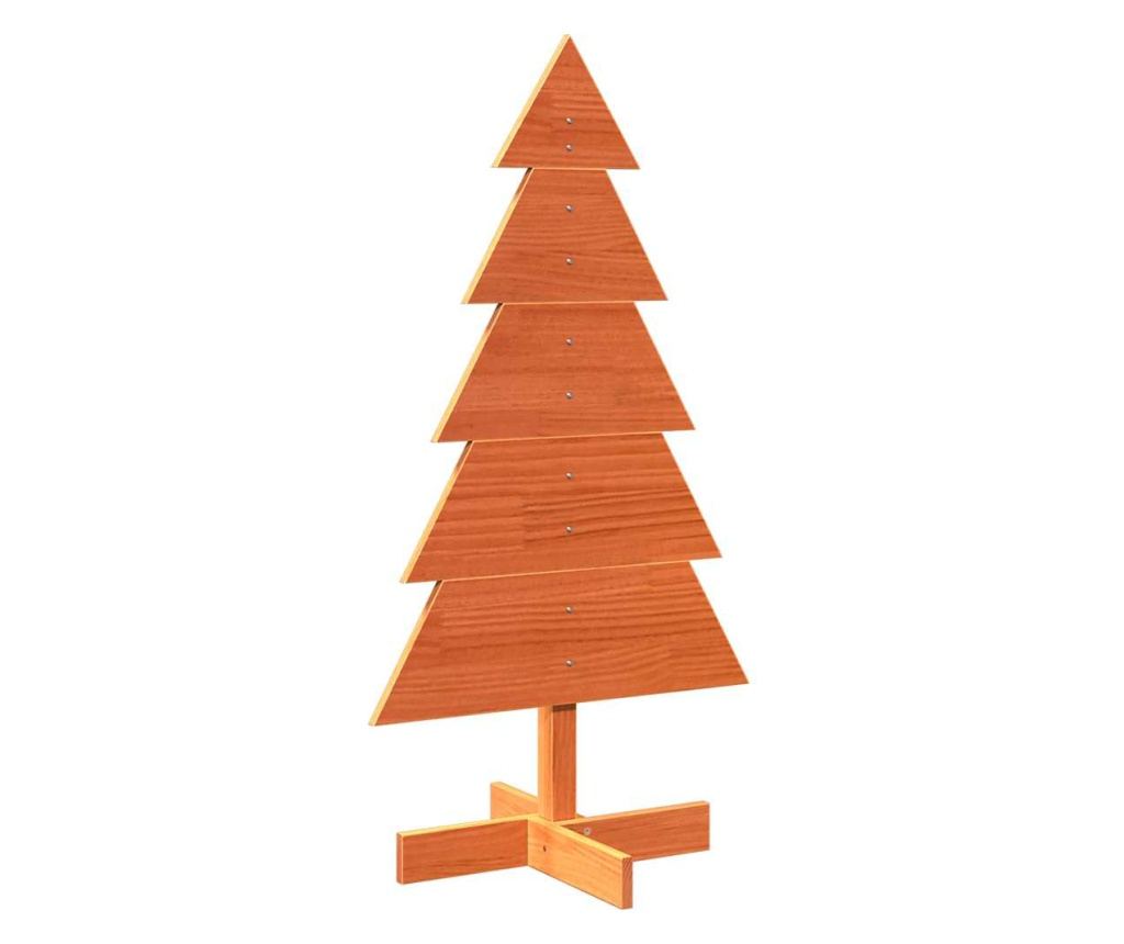 viaszbarna tömör fenyőfa karácsonyfa-dekoráció 100 cm - 2