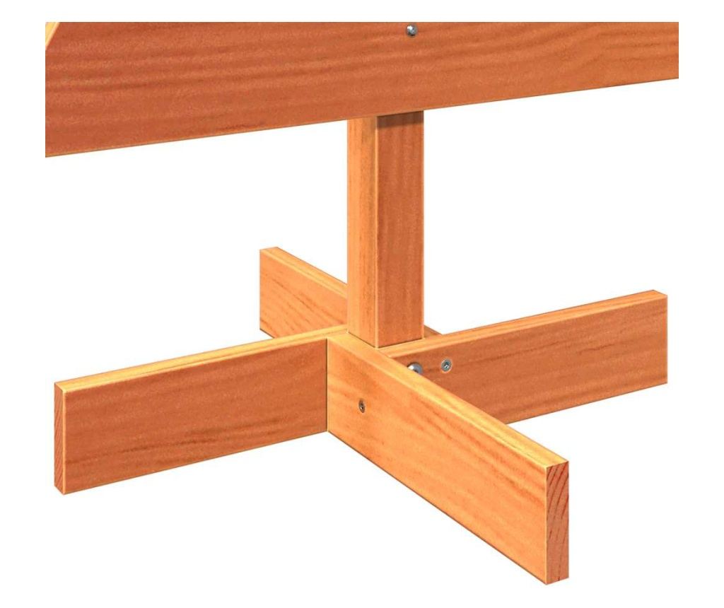 viaszbarna tömör fenyőfa karácsonyfa-dekoráció 100 cm - 6