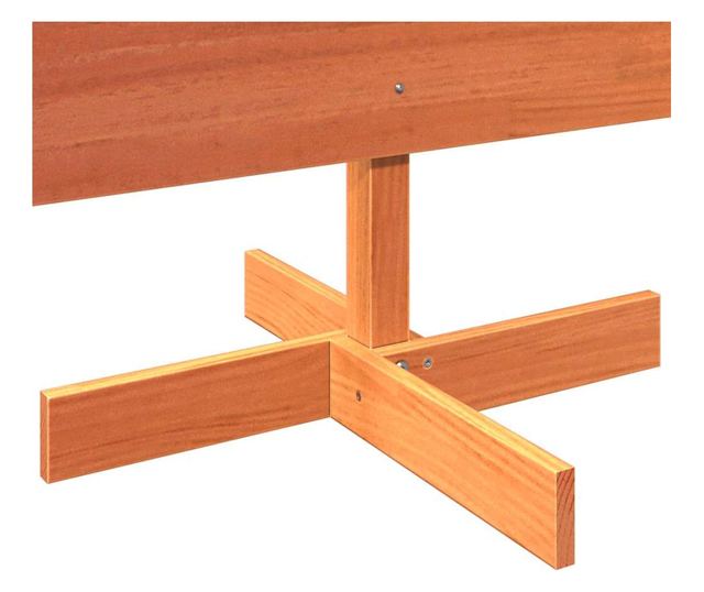 viaszbarna tömör fenyőfa karácsonyfa-dekoráció 180 cm