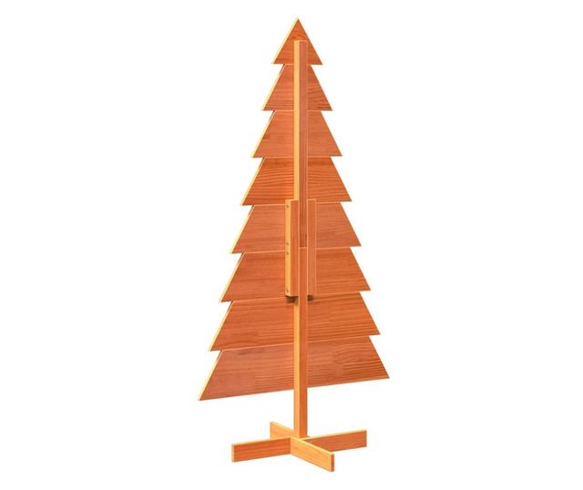 viaszbarna tömör fenyőfa karácsonyfa-dekoráció 150 cm