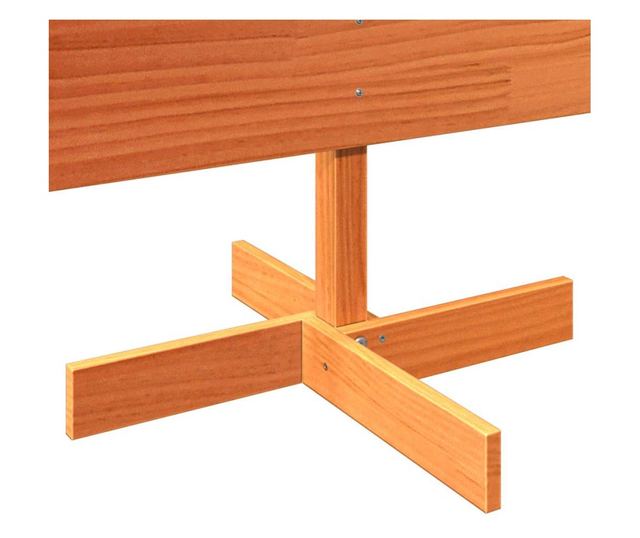 viaszbarna tömör fenyőfa karácsonyfa-dekoráció 150 cm