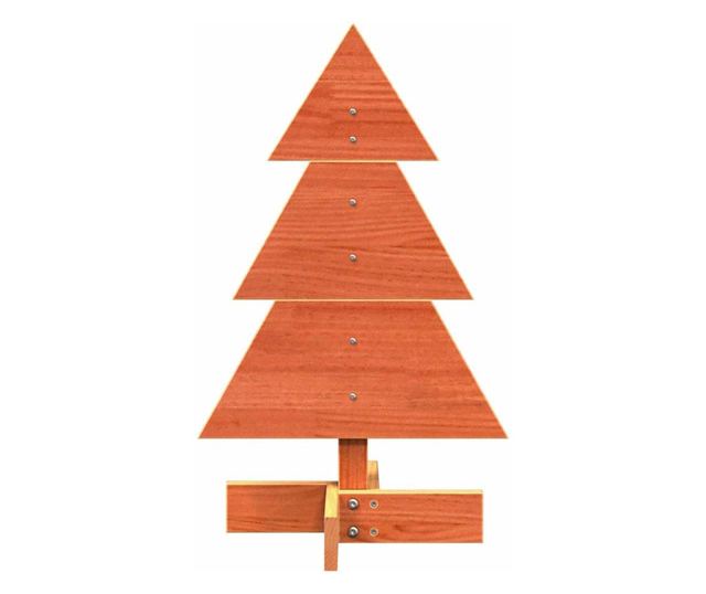 viaszbarna tömör fenyőfa karácsonyfa-dekoráció 60 cm