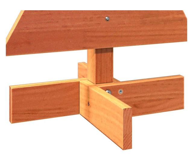 viaszbarna tömör fenyőfa karácsonyfa-dekoráció 60 cm