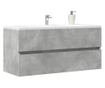 betonszürke szerelt fa mosdószekrény 100 x 38,5 x 45 cm thumbnail 1