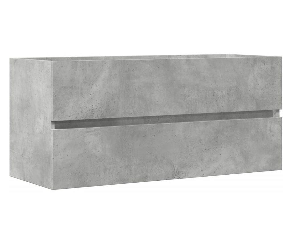 betonszürke szerelt fa mosdószekrény 100 x 38,5 x 45 cm - 2