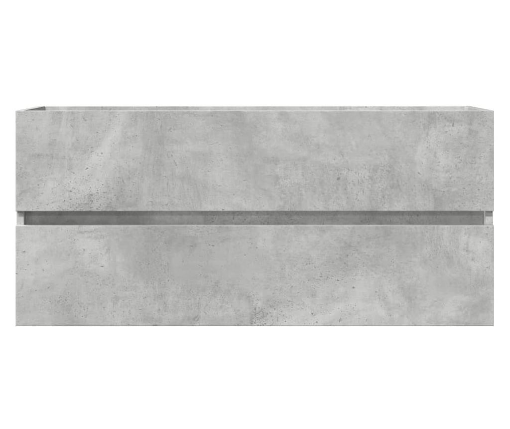 betonszürke szerelt fa mosdószekrény 100 x 38,5 x 45 cm - 4