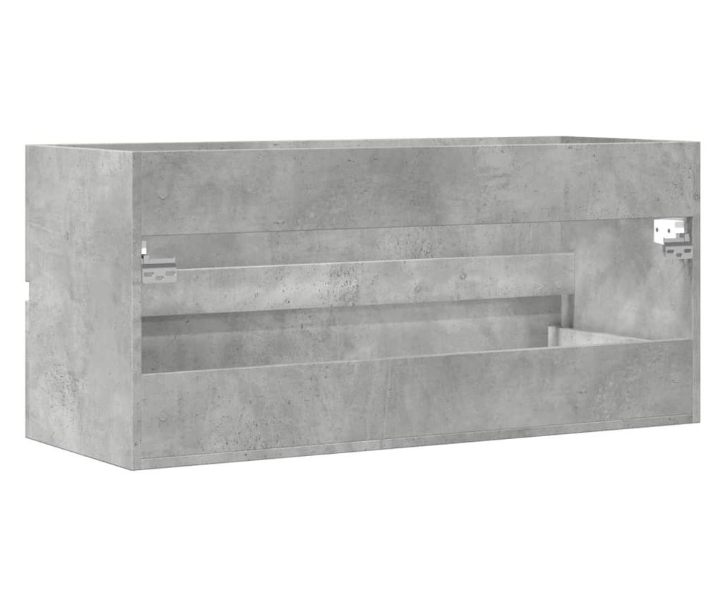 betonszürke szerelt fa mosdószekrény 100 x 38,5 x 45 cm - 6