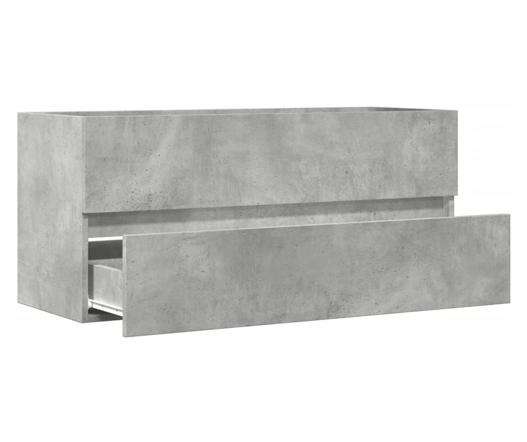 betonszürke szerelt fa mosdószekrény 100 x 38,5 x 45 cm - 7