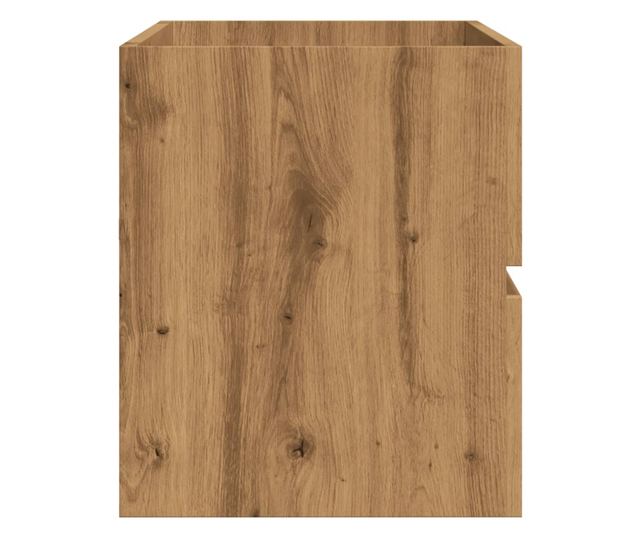 kézműves tölgy színű szerelt fa mosdószekrény 100 x 38,5 x 45cm