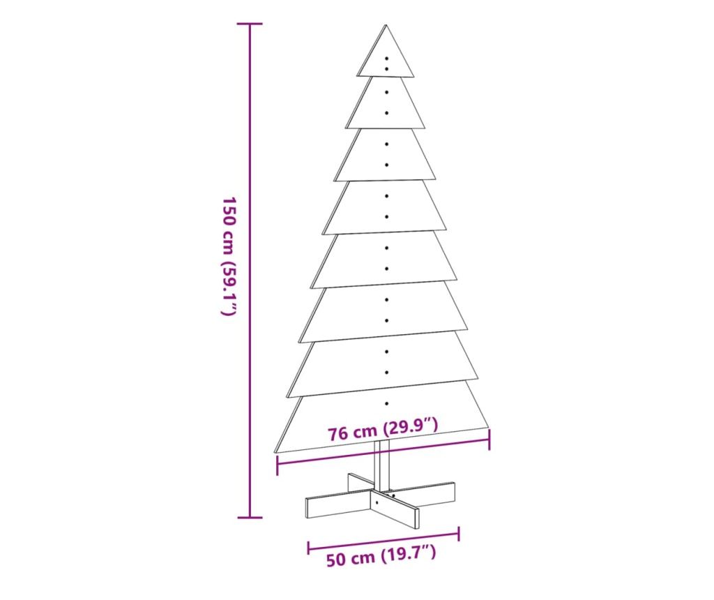 tömör fenyő karácsonyfa dekorációnak 150 cm - 8
