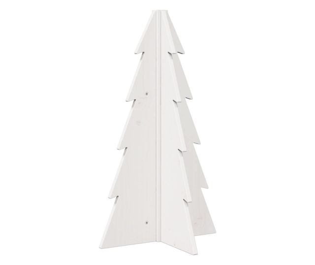 fehér tömör fenyőfa karácsonyfa-dekoráció 69,5 cm