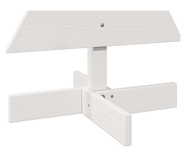 fehér tömör fenyőfa karácsonyfa-dekoráció 80 cm