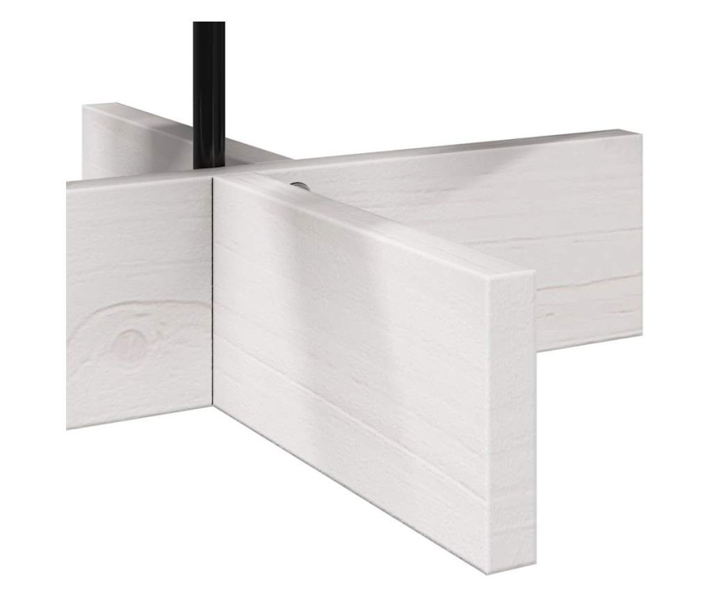 fehér tömör fenyőfa karácsonyfa-dekoráció 80 cm - 6