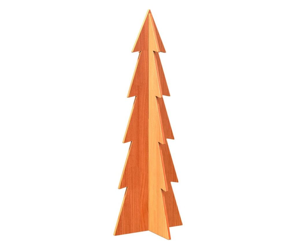 viaszbarna tömör fenyőfa karácsonyfa-dekoráció 112 cm - 5