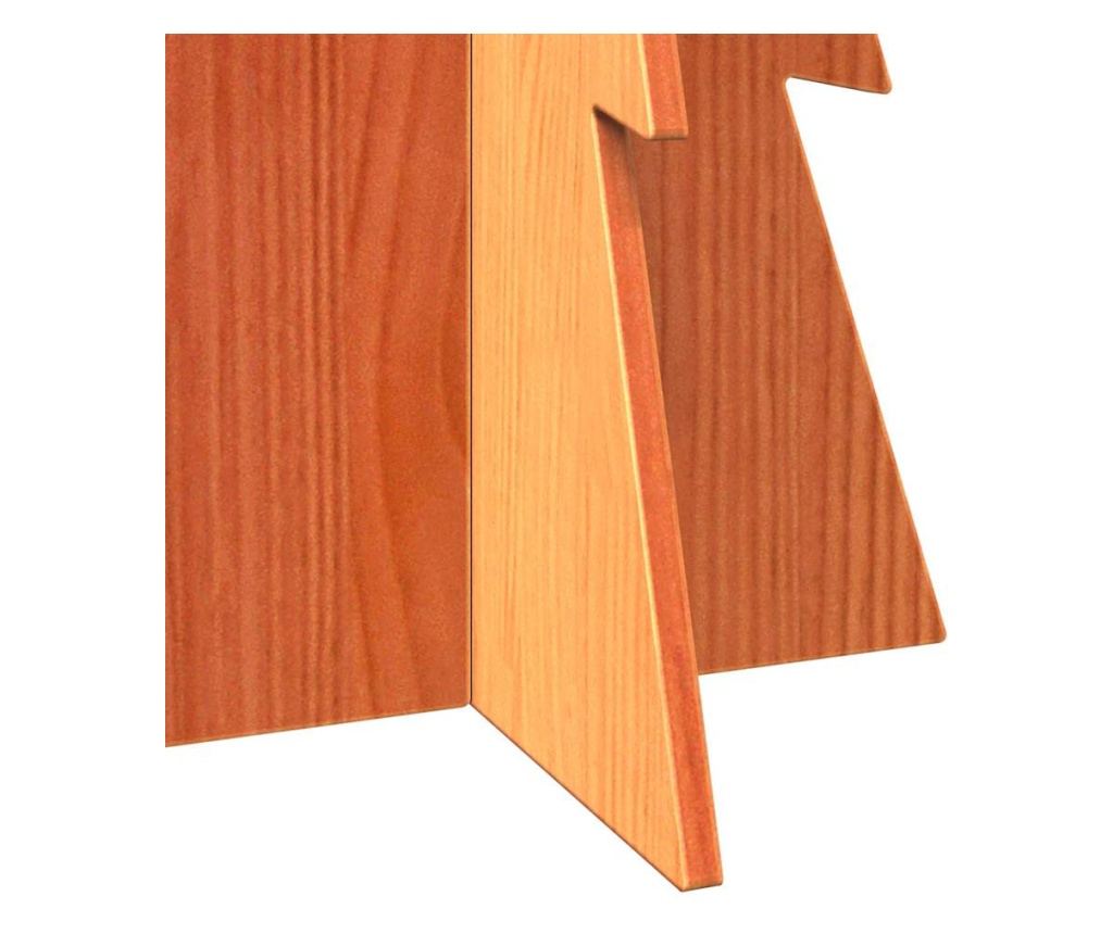 viaszbarna tömör fenyőfa karácsonyfa-dekoráció 112 cm - 6