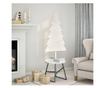 fehér tömör fenyőfa karácsonyfa-dekoráció 120 cm