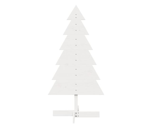 fehér tömör fenyőfa karácsonyfa-dekoráció 120 cm