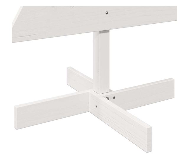 fehér tömör fenyőfa karácsonyfa-dekoráció 120 cm