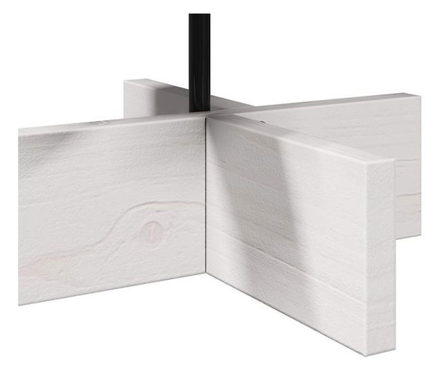 fehér tömör fenyőfa karácsonyfa-dekoráció 60 cm