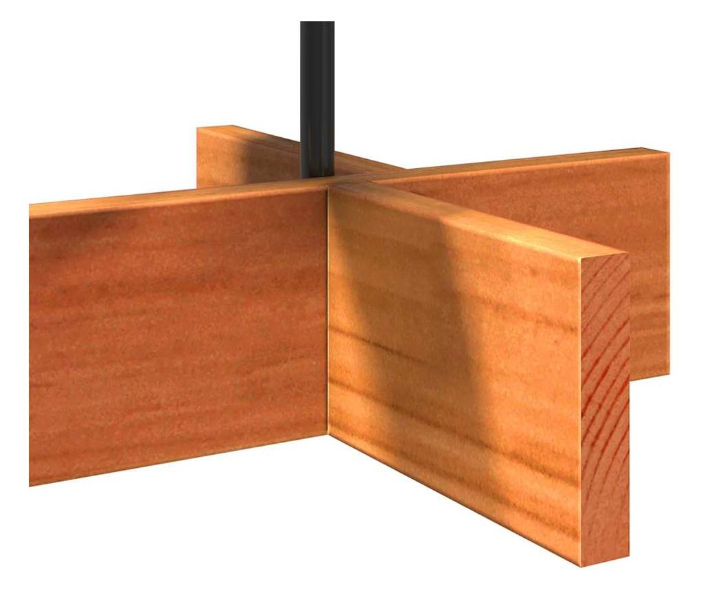 viaszbarna tömör fenyőfa karácsonyfa-dekoráció 60 cm - 6