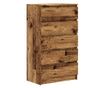 antik fa színű szerelt fa fiókos szekrény 60 x 36 x 103 cm