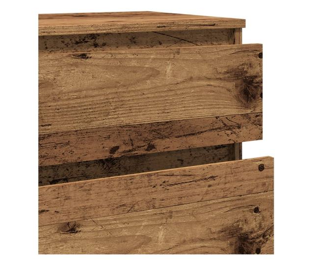 antik fa színű szerelt fa fiókos szekrény 60 x 36 x 103 cm