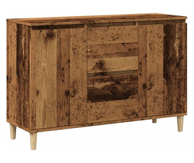 antik fa színű szerelt fa tálalószekrény 102 x 35 x 70 cm