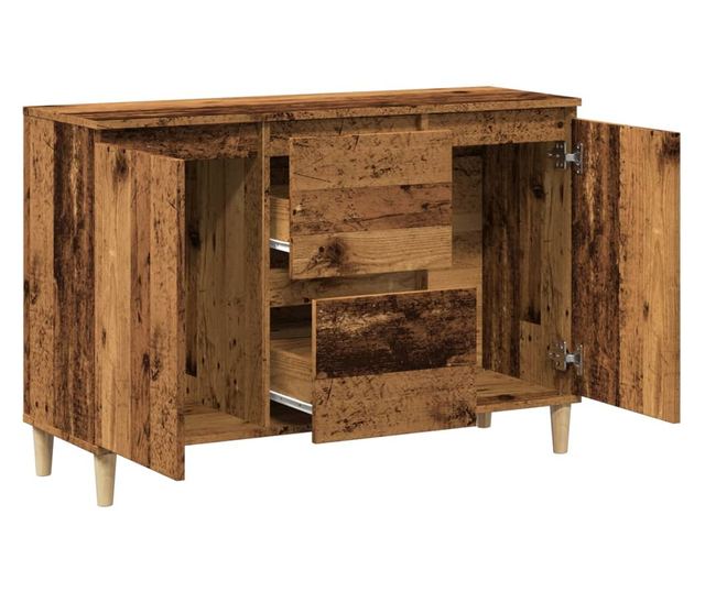 antik fa színű szerelt fa tálalószekrény 102 x 35 x 70 cm