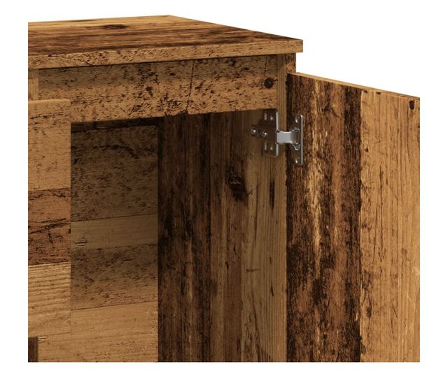 antik fa színű szerelt fa tálalószekrény 102 x 35 x 70 cm