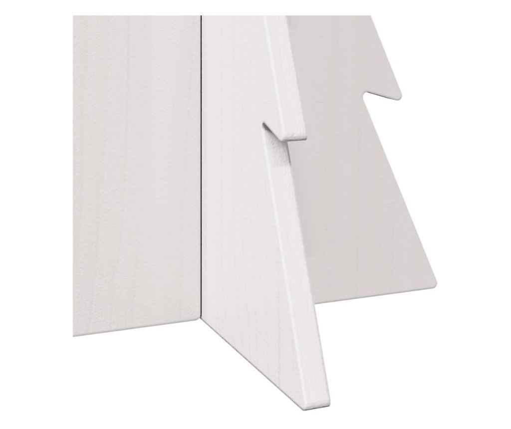 fehér tömör fenyőfa karácsonyfa-dekoráció 59,5 cm - 6