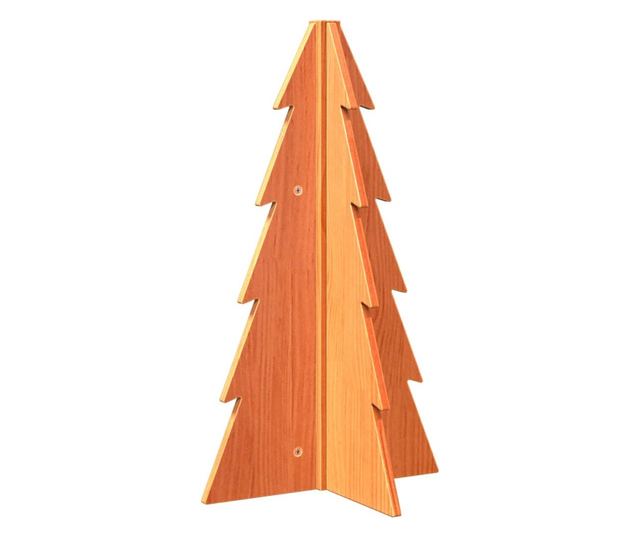 viaszbarna tömör fenyőfa karácsonyfa-dekoráció 69,5 cm