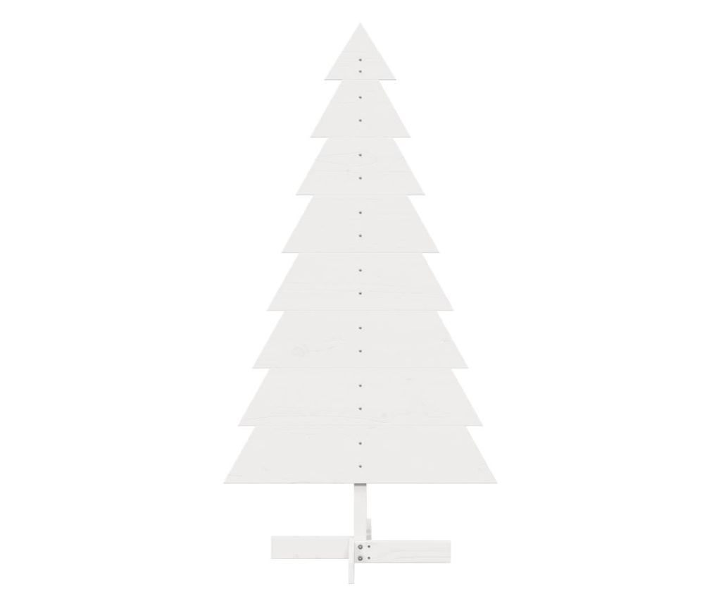 fehér tömör fenyőfa karácsonyfa-dekoráció 150 cm - 3