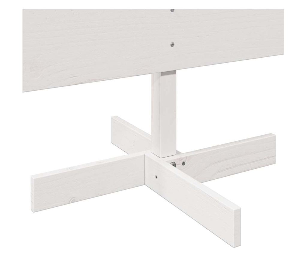 fehér tömör fenyőfa karácsonyfa-dekoráció 150 cm - 6