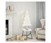 fehér tömör fenyőfa karácsonyfa-dekoráció 100 cm