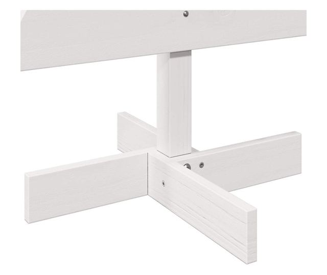 fehér tömör fenyőfa karácsonyfa-dekoráció 100 cm