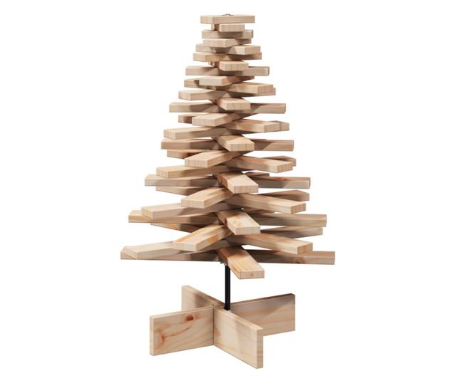 tömör fenyőfa karácsonyfa-dekoráció 80 cm