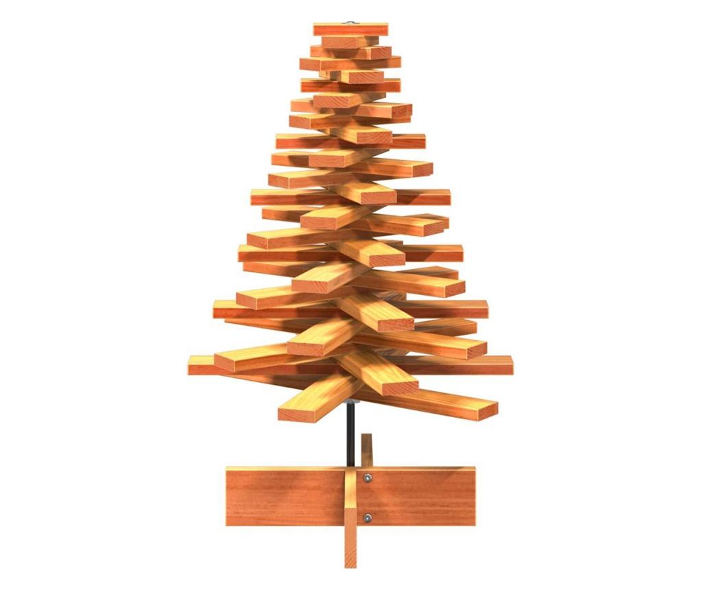 viaszbarna tömör fenyőfa karácsonyfa-dekoráció 80 cm - 3