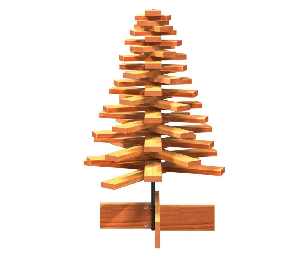 viaszbarna tömör fenyőfa karácsonyfa-dekoráció 80 cm - 4