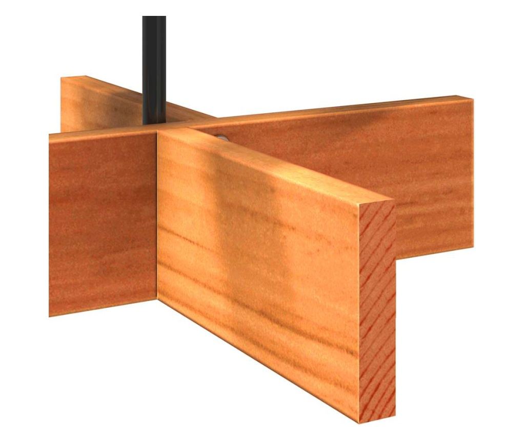 viaszbarna tömör fenyőfa karácsonyfa-dekoráció 80 cm - 6