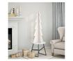 fehér tömör fenyőfa karácsonyfa-dekoráció 112 cm