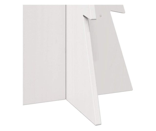 fehér tömör fenyőfa karácsonyfa-dekoráció 112 cm